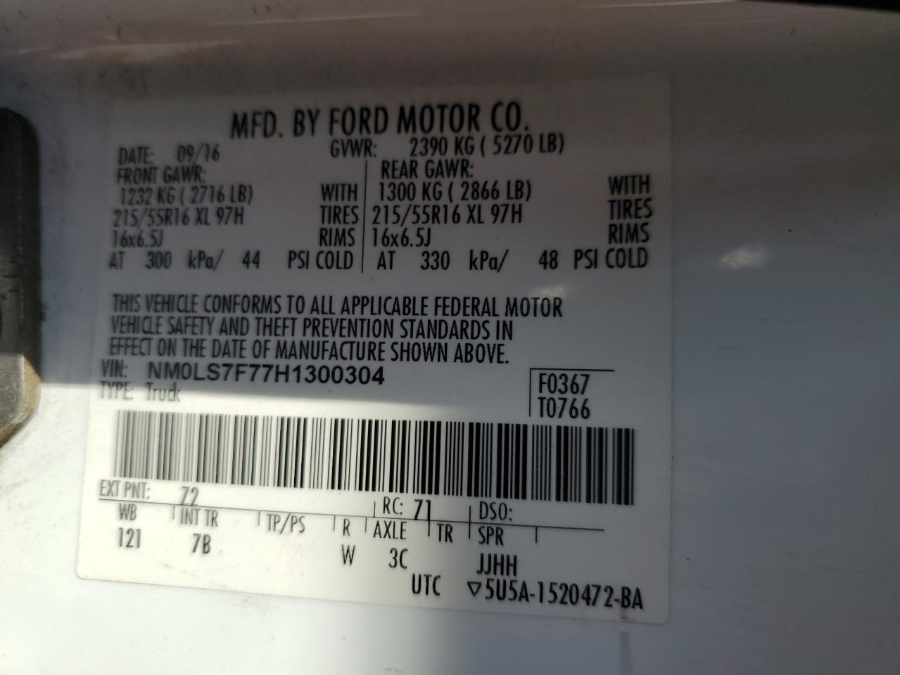 FORD TRANSIT CONNECT XLT