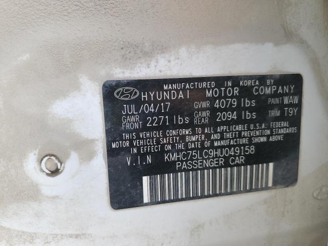 2017 HYUNDAI IONIQ SEL KMHC75LC9HU049158