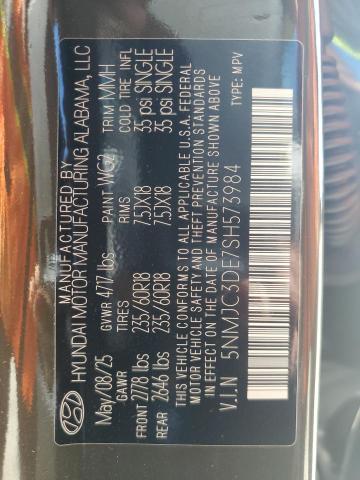 2025 HYUNDAI TUCSON SEL 5NMJC3DE7SH573984