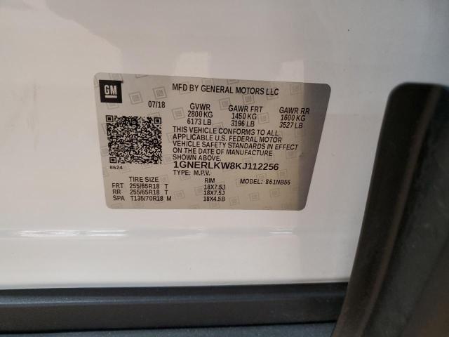 2019 CHEVROLET TRAVERSE L - 1GNERLKW8KJ112256