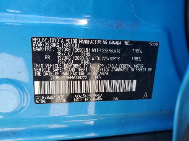 2021 TOYOTA RAV4 XLE P 2T3B6RFV6MW009222