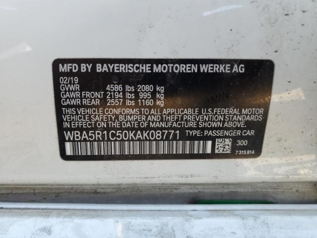 2019 BMW 330I WBA5R1C50KAK08771