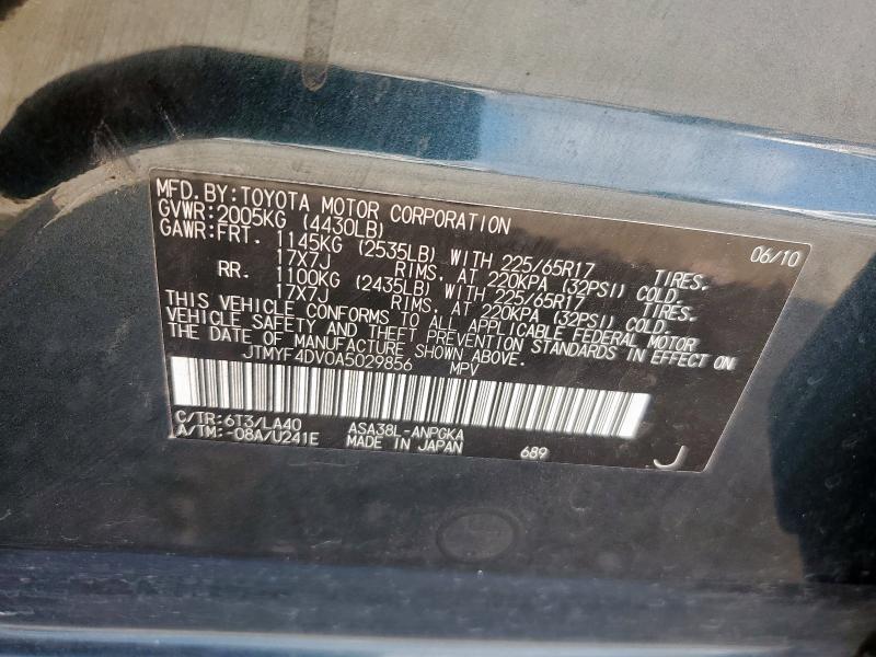 2010 TOYOTA RAV4 LIMIT - JTMYF4DV0A5029856