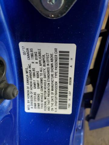 2017 HONDA CIVIC EX #3293519472