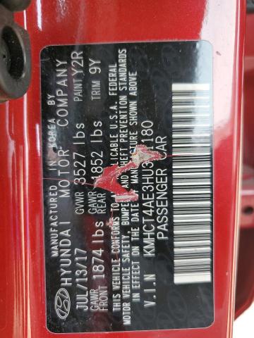 2017 HYUNDAI ACCENT SE KMHCT4AE3HU361180