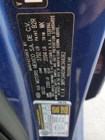 2021 KIA FORTE FE 3KPF24AD5ME344062