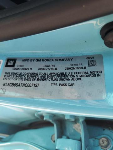 2022 CHEVROLET SPARK LS KL8CB6SA7NC007137