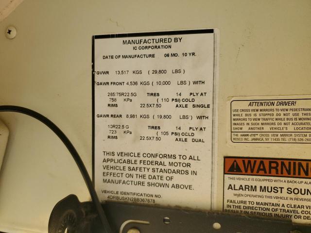 2011 IC CORPORATION CE SERIES SCHOOL #3260643074