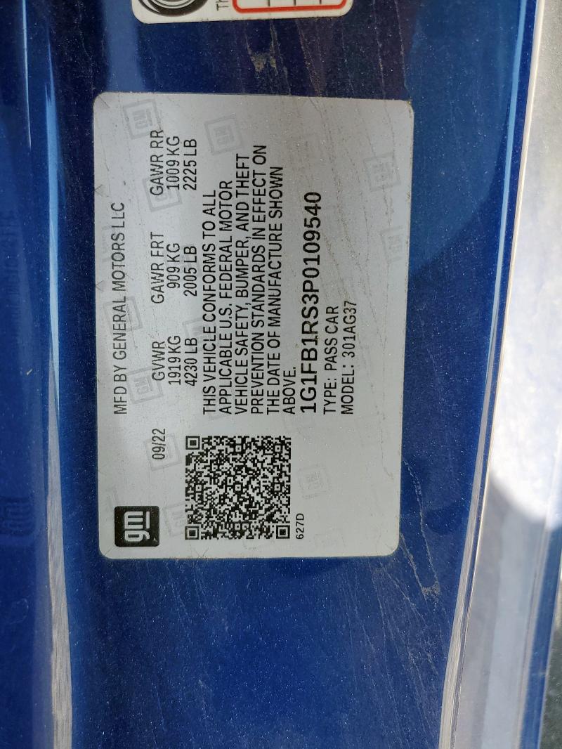 2023 CHEVROLET CAMARO LS 1G1FB1RS3P0109540