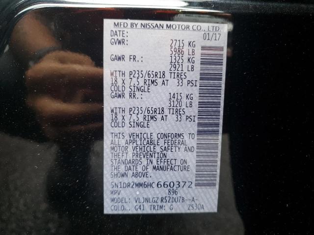 2017 NISSAN PATHFINDER 5N1DR2MM6HC660372