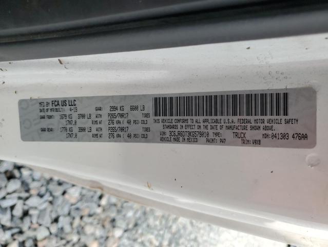 2019 RAM 1500 CLASS 3C6JR6DT3KG579010