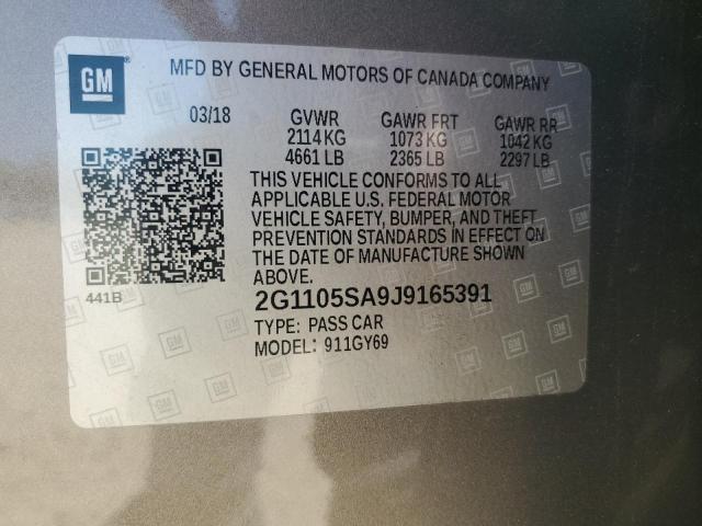 2018 CHEVROLET IMPALA LT 2G1105SA9J9165391