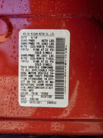 2016 NISSAN ROGUE S - JN8AT2MV2GW131021