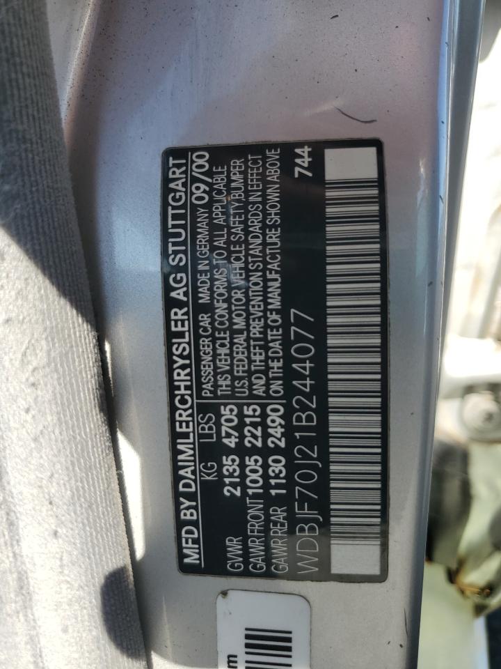 Lot #3301588655 2001 MERCEDES-BENZ E 430