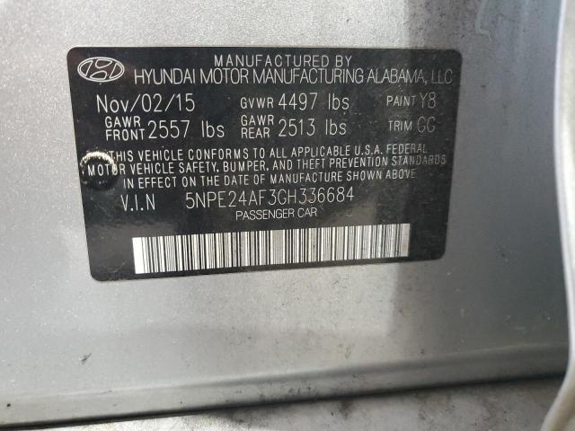 2016 HYUNDAI SONATA SE 5NPE24AF3GH336684