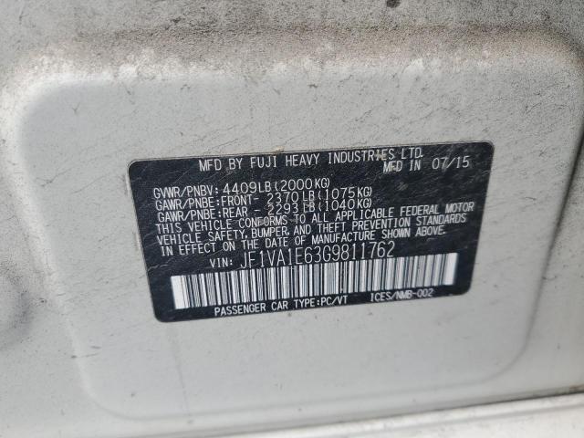 2016 SUBARU WRX PREMIU JF1VA1E63G9811762