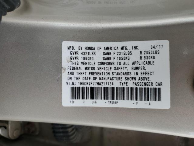 2017 HONDA ACCORD EX 1HGCR2F77HA217734
