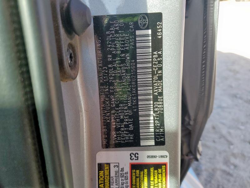 2024 TOYOTA CAMRY XSE 4T1K61AK0RU215604