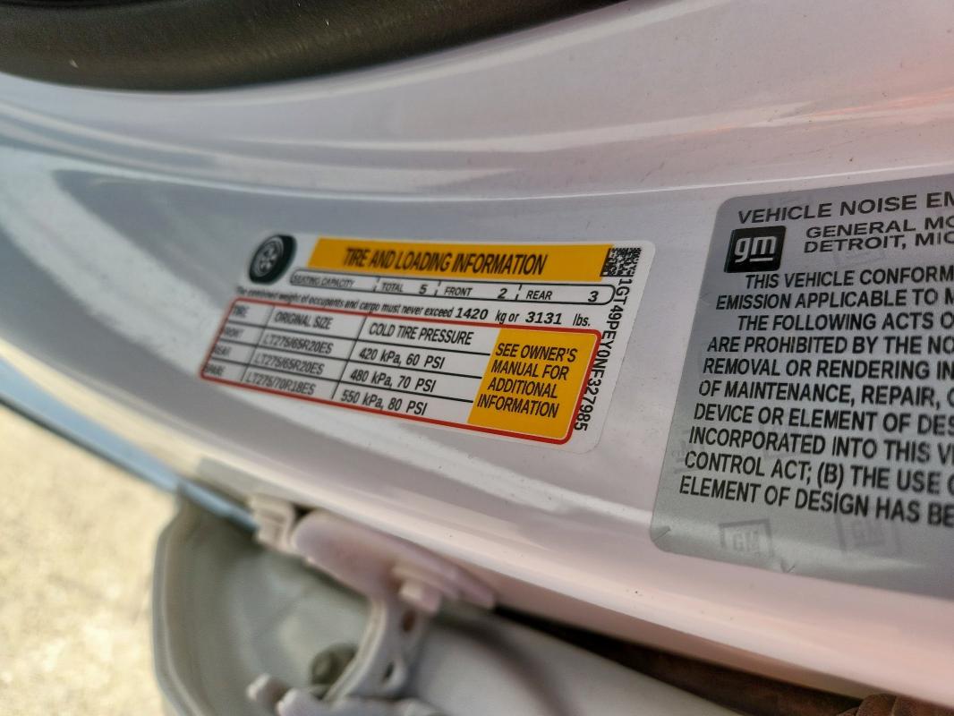 2022 GMC SIERRA K25 1GT49PEY0NF327985