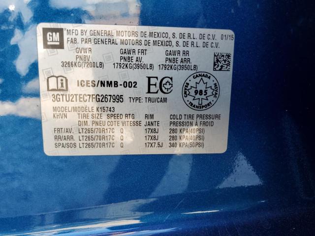 2015 GMC SIERRA K1500 3GTU2TEC7FG267995