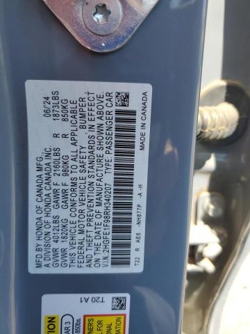 2024 HONDA CIVIC TOUR - 2HGFE1F98RH340207