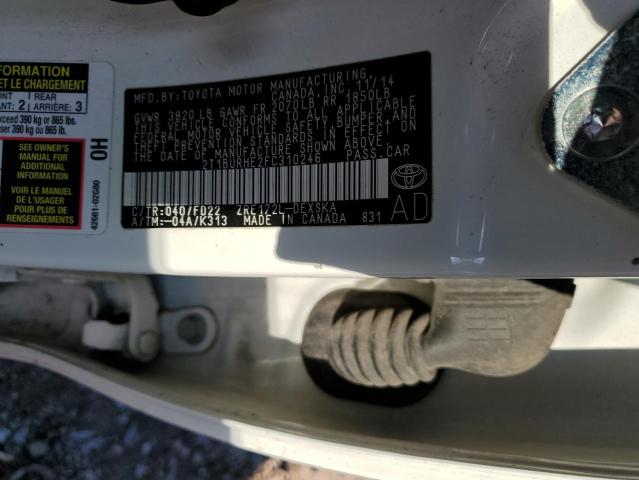 2015 TOYOTA COROLLA L 2T1BURHE2FC310246