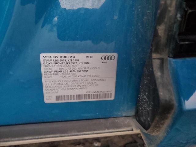 2019 AUDI E-TRON PRE WA1LAAGE0KB015407