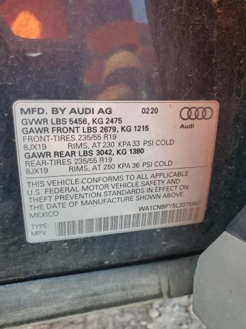 2020 AUDI Q5 PRESTIGE WA1CNBFY5L2075867