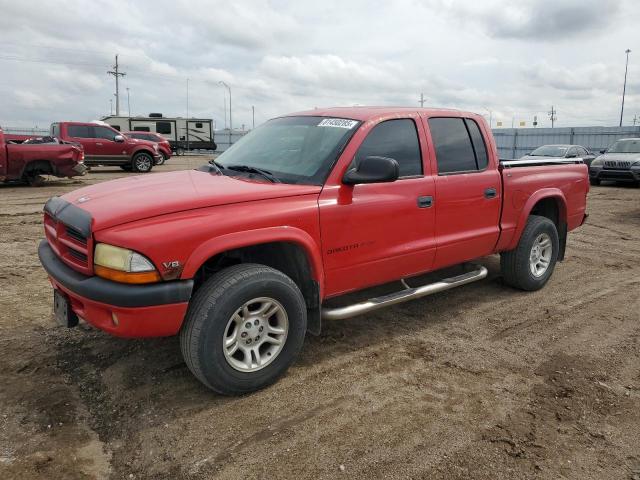 DODGE DAKOTA QUA 2002 red crew pic gas 1B7HG38N52S721308 photo #1