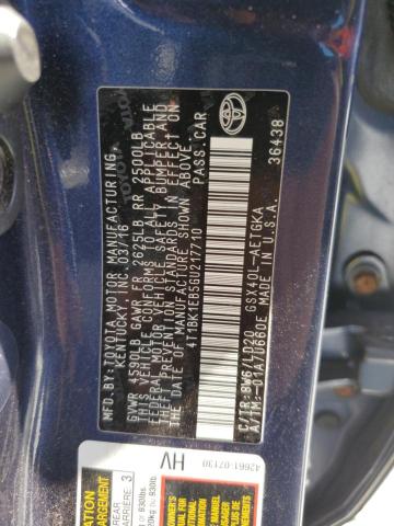 2016 TOYOTA AVALON XLE 4T1BK1EB5GU217710