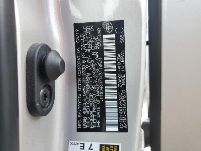 2019 TOYOTA PRIUS PRIM JTDKARFP7K3114531