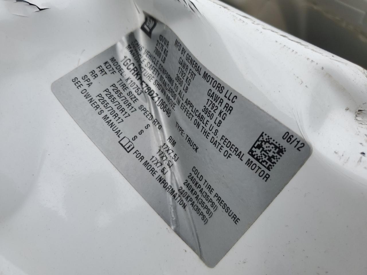 Lot #3303668927 2013 CHEVROLET SILVERADO K1500