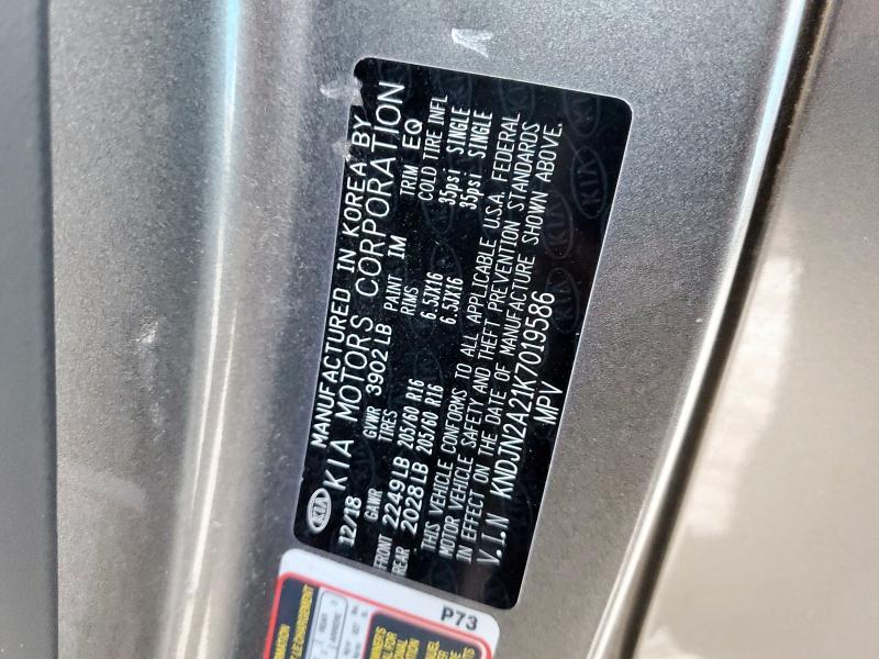 2019 KIA SOUL KNDJN2A21K7019586