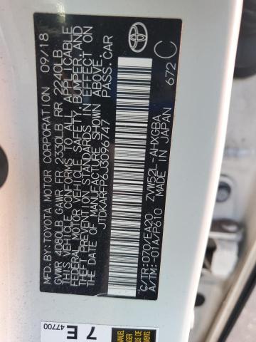 2018 TOYOTA PRIUS PRIM JTDKARFP6J3096747