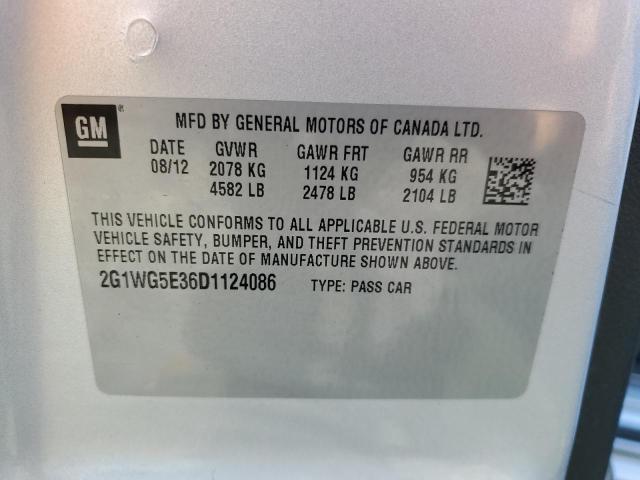 2013 CHEVROLET IMPALA LT - 2G1WG5E36D1124086