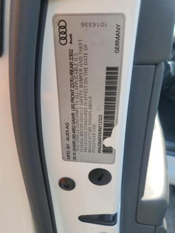 2017 AUDI A4 PREMIUM WAUGNAF49HN012322