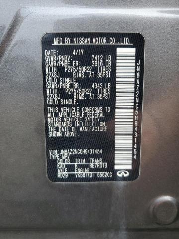 2017 INFINITI QX80 BASE JN8AZ2NC5H9431454