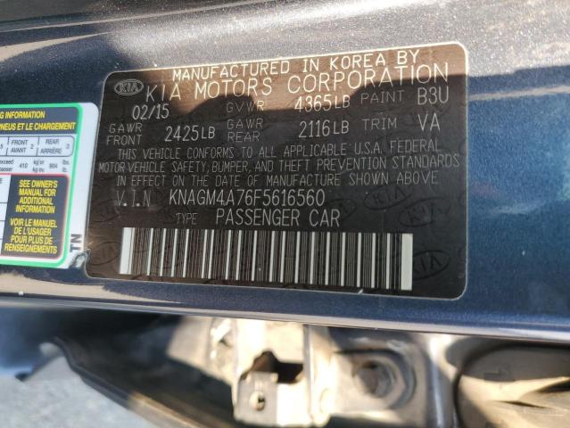 2015 KIA OPTIMA LX KNAGM4A76F5616560