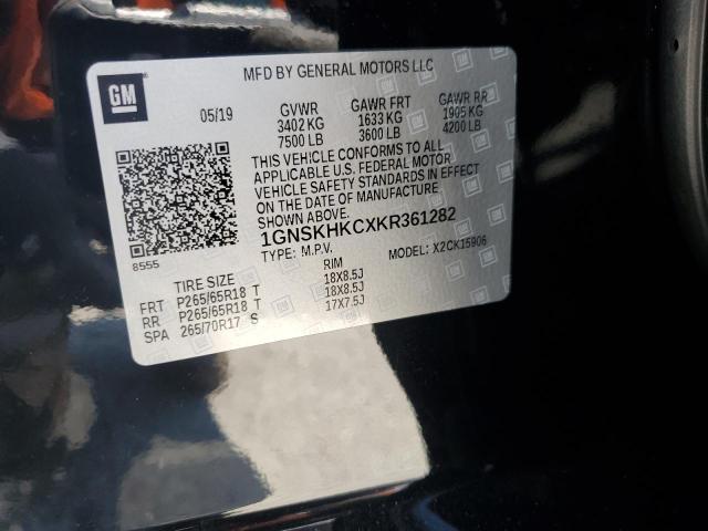 2019 CHEVROLET SUBURBAN 1 - 1GNSKHKCXKR361282