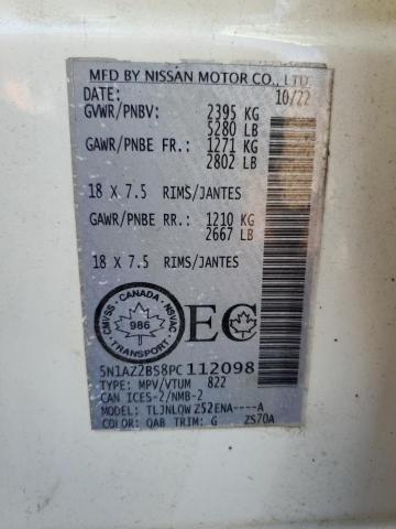 2023 NISSAN MURANO SV 5N1AZ2BS8PC112098