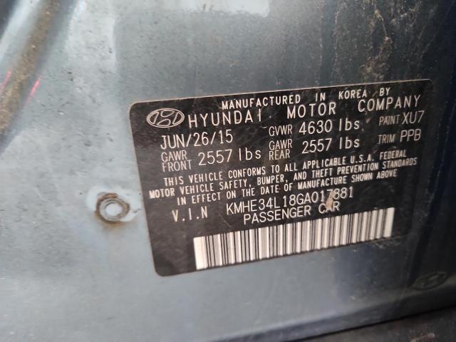 2016 HYUNDAI SONATA HYB KMHE34L18GA017881