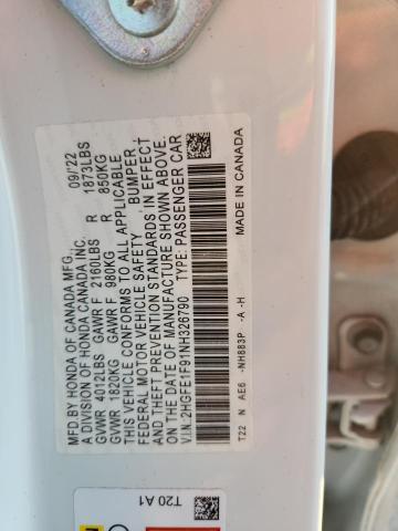 2022 HONDA CIVIC TOUR 2HGFE1F91NH326790
