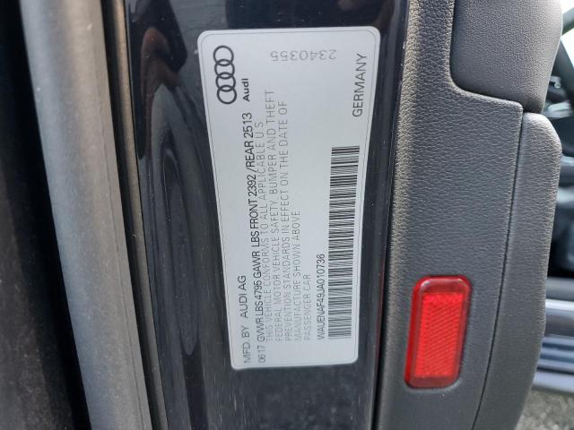 2018 AUDI A4 PREMIUM WAUENAF49JA010736