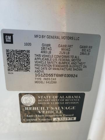 2021 CHEVROLET MALIBU LT #3286758334