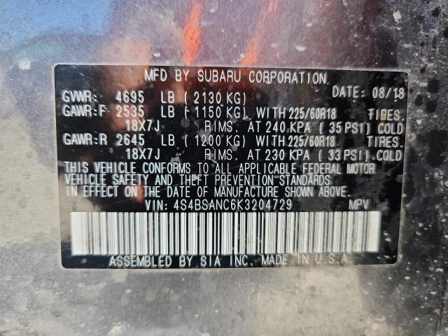 2019 SUBARU OUTBACK 2.5I LIMITED - 4S4BSANC6K3204729