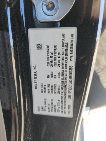 2021 TESLA MODEL 3 5YJ3E1EA5MF061356