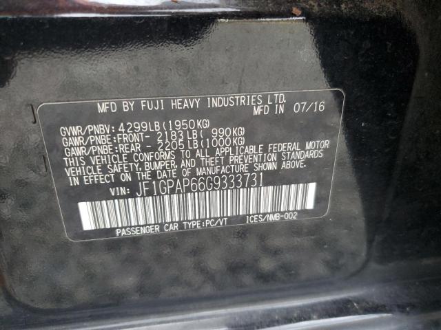 2016 SUBARU IMPREZA SP JF1GPAP66G9333731