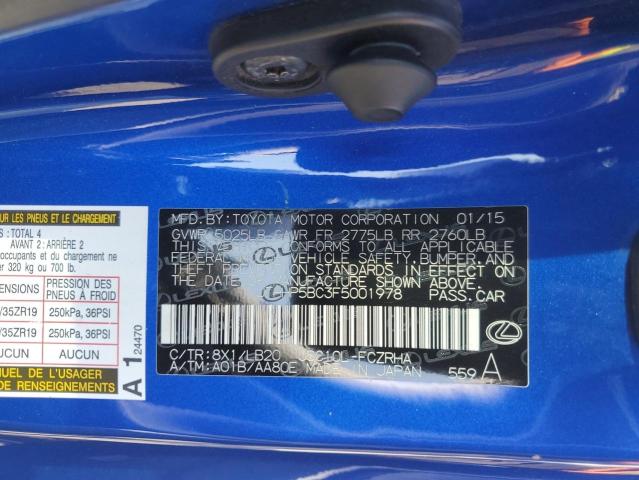 2015 LEXUS RC-F JTHHP5BC3F5001978