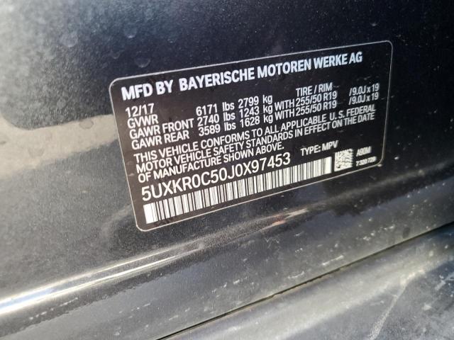 2018 BMW X5 XDRIVE35I 5UXKR0C50J0X97453