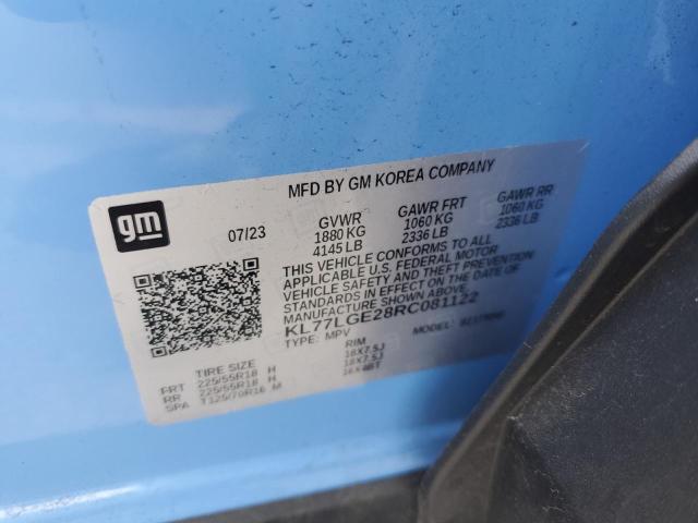 2024 CHEVROLET TRAX 1RS KL77LGE28RC081122